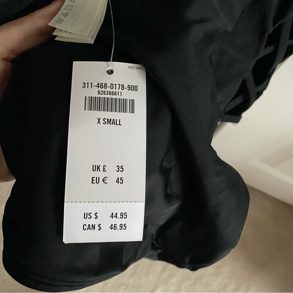 Hollister Low-Back Cut Out Black One-Piece Swimsuit - Picture 3 of 9